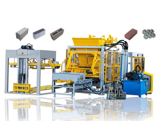 What safety features are incorporated into an Automatic Concrete Block Machine?