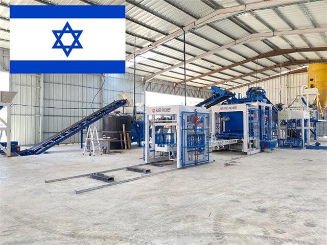 QT10 Concrete block making machine project put into production in ISRAEL